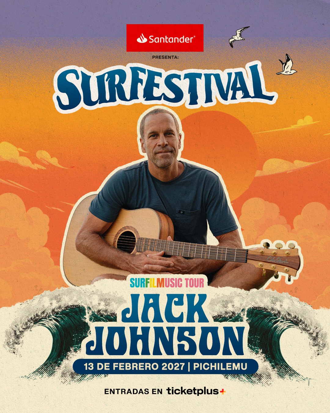 Jack Johnson encabezará la versión 2027 de Surfestival